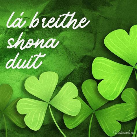 Irish Happy Birthday Cards and Wish Images in Irland Style