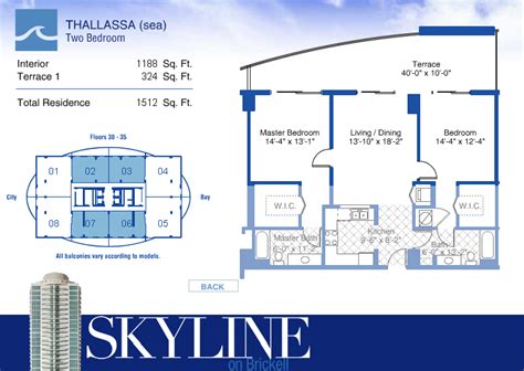 Skyline On Brickell Floor Plans - floorplans.click