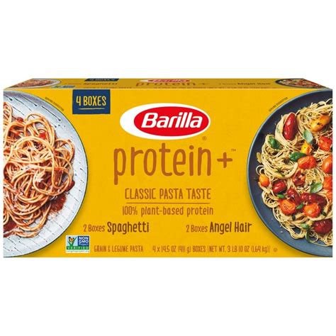 Barilla® Protein+ Pasta 2x Spaghetti & 2x Angel Hair (14.5 oz) - Instacart