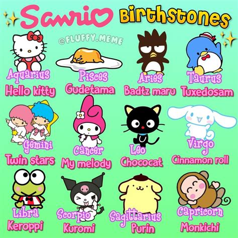 Cartoon Characters: Hello Kitty, Badtz Maru, Gudetama