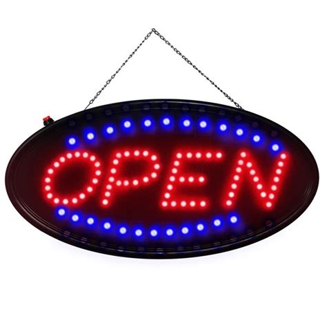 Neon LED Open Sign with Animated Motion Business Advertisement Board Electric Display Sign US ...