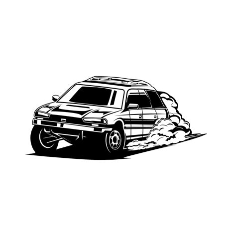 car silhouette car black and white car lineart 3559283 Vector Art at ...