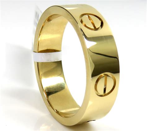 Buy 18k Yellow Gold Screw Band Ring Online at SO ICY JEWELRY