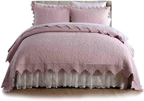 Amazon.com : FGVBC Bedspread Double Super King Size Velevet Quilt Set Solid Color 3 Pieces ...