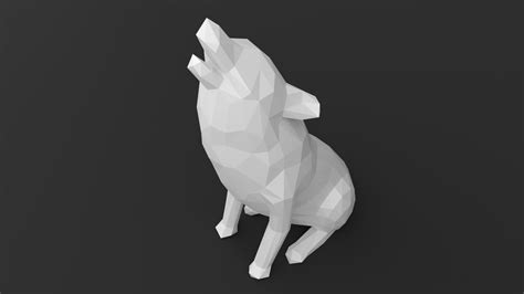 ArtStation - Low Poly Wolf - 3D Print Model | Resources