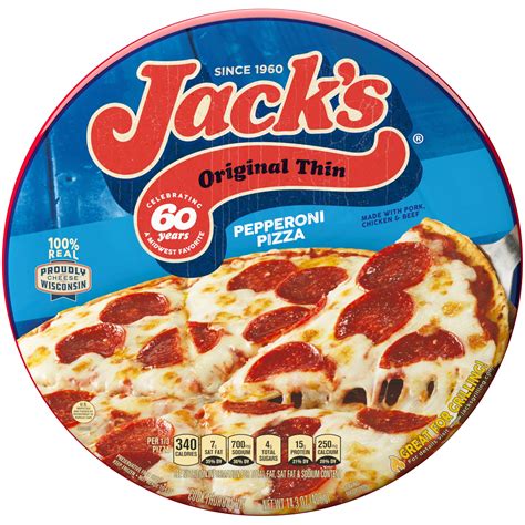 Jack's Original Thin Crust Pepperoni Frozen Pizza 14.392 oz. - Walmart ...