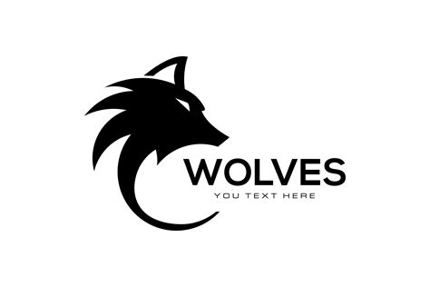 Black and White Logo - Wolf #21 Graphic by bhagawantastudio · Creative Fabrica