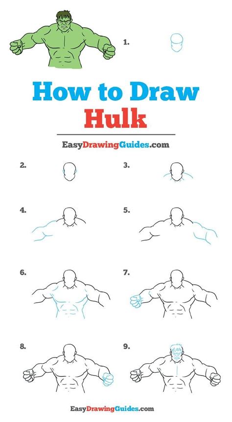 How to Draw the Hulk - Really Easy Drawing Tutorial | Spiderman drawing, Marvel drawings ...