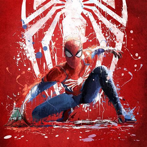 HD wallpaper: Spider-Man, Artwork, PS4, Red, HD | Wallpaper Flare