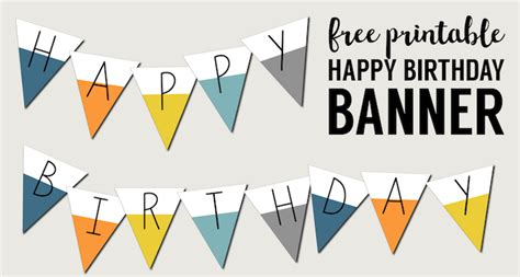 Free Printable Birthday Banner Ideas - Paper Trail Design