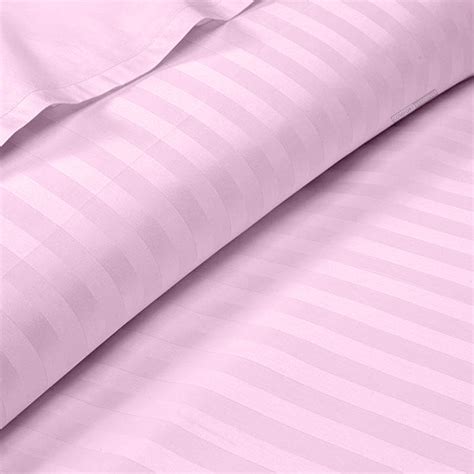 Pink Striped Fitted Sheets - 100% Egyptian Cotton – Comfort Beddings