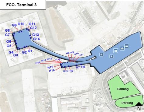 Rome Leonardo da Vinci Airport FCO Terminal 3 Map