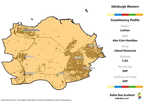 Lothian Region – Edinburgh Western Constituency Map – Ballot Box Scotland