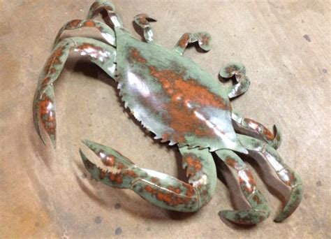 Blue Crab Wall Art Metal Sculpture SHIPPING FREE in the US