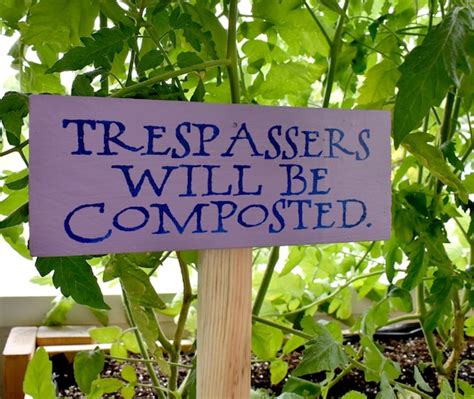 Funny Composting Garden Sign Trespassers Will Be Composted | Etsy