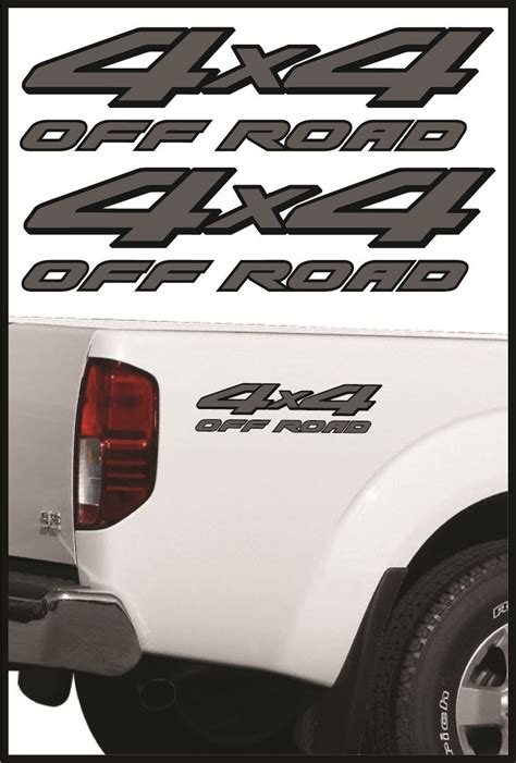 4X4 OFFROAD DECALS DK GRAY/ BLK FOR NISSAN FRONTIER TRUCKS 2-PACK- SIZE ...