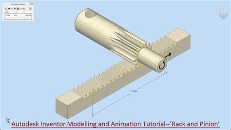 Autodesk Inventor Modelling and Animation Tutorial--'Rack & Pinion' - YouTube