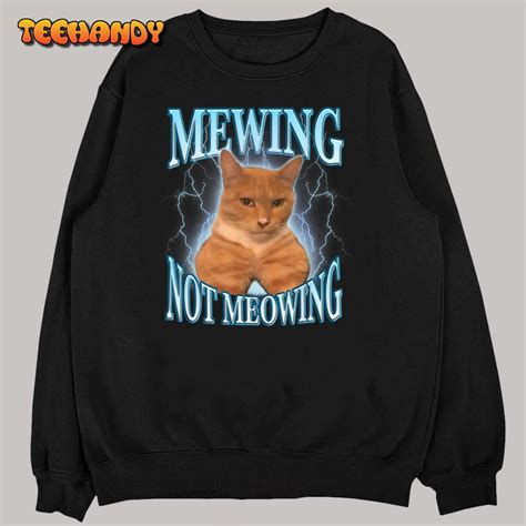 Funny Cat Meme Mewing LooksMax Meowing cat Trend T-Shirt