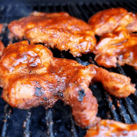 Easy BBQ Chicken Thighs on the Pellet Grill - Chef's Magnet