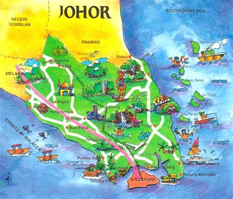 Johor Bahru Attractions Map