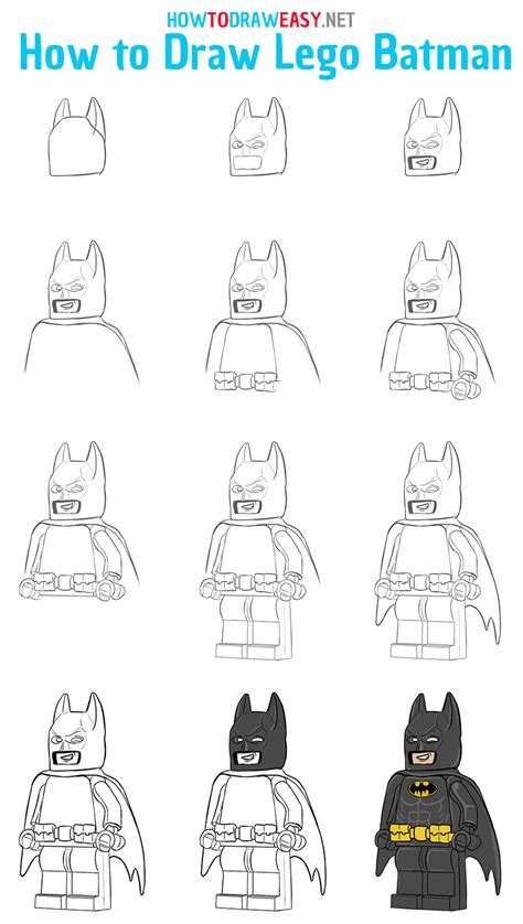 How to Draw Lego Batman - How to Draw Easy