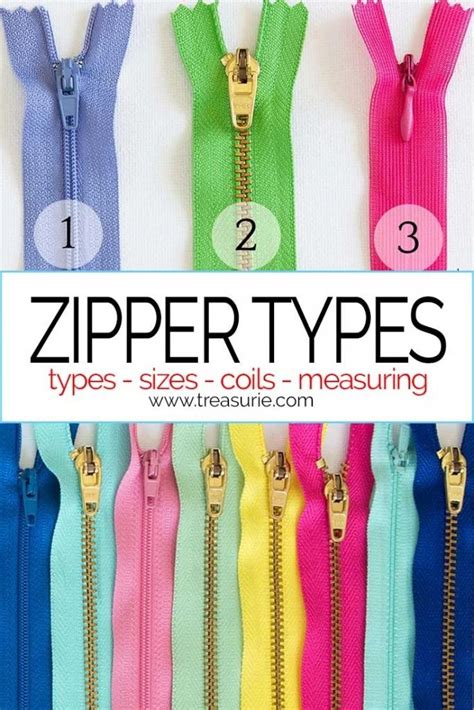 Types of Zipper - Type, Sizes, Parts & Measuring Zippers | TREASURIE