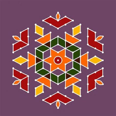 Dots Rangoli Rangoli Design Tipke Wali