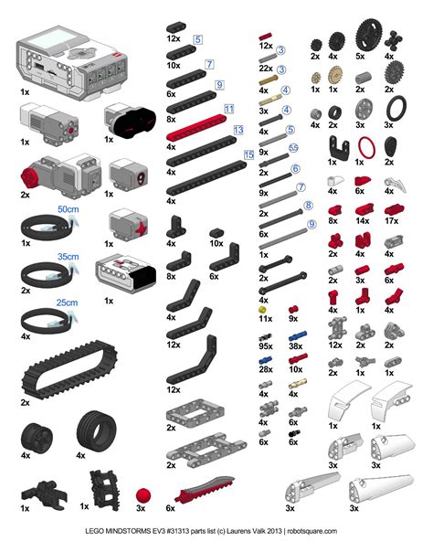 the parts and components for a lego technic robot are shown in this ...