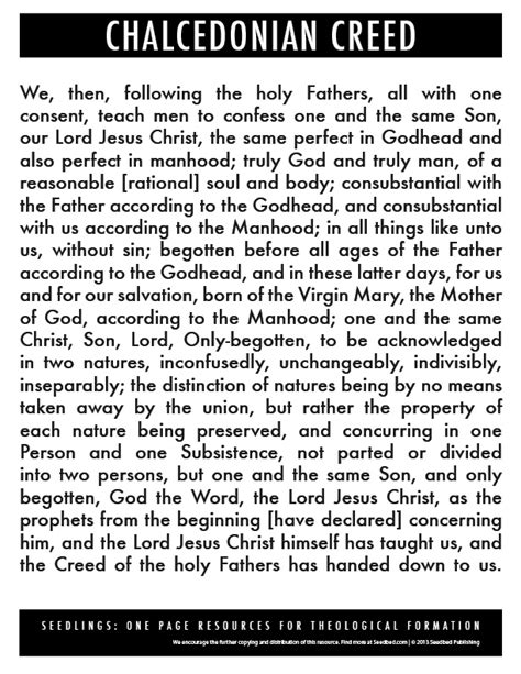 The Definition of the Council of Chalcedon (451 A.D) | Monergism