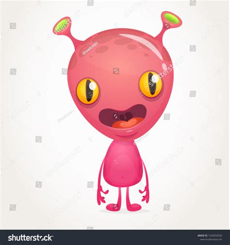 Cool Cartoon Alien Character Pink Vector Stock Vector (Royalty Free) 1329559292 | Shutterstock