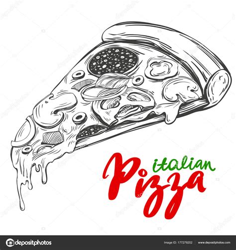 Pizza Slice Drawing at GetDrawings | Free download