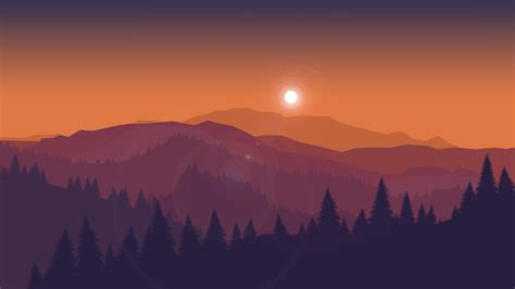 Sunset Minimal Landscape 4K Wallpapers | HD Wallpapers | ID #27886