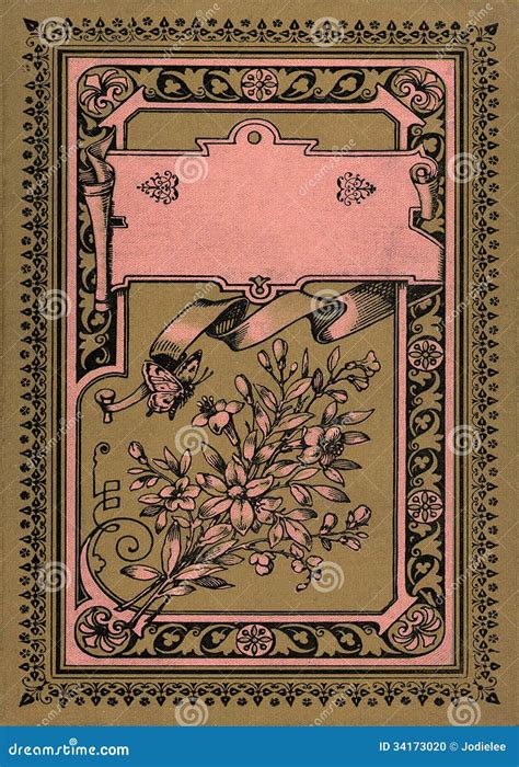 Antique Vintage Diary Journal Book Cover Stock Photo - Image of floral ...