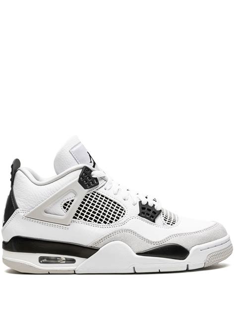 Jordan Air Jordan 4 Retro "Military Black" Sneakers | White | FARFETCH PT