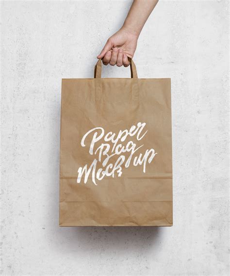 Brown Paper Bag MockUp | GraphicBurger