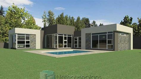 Three Bedroom House Plan With Flat Roof - House Design Ideas