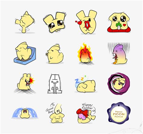 Line Stickers and Themes on Behance