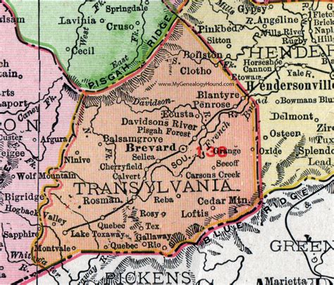 Transylvania County Nc Map | Map Of The World