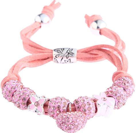 Wholesale Pink Crystal Bracelet star charm