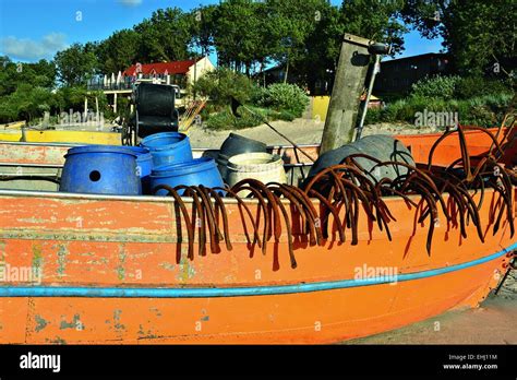 Fishing boat and equipment Stock Photo - Alamy