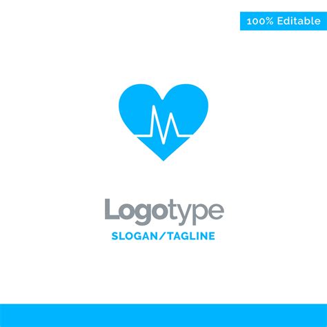 Ecg Heart Heartbeat Pulse Blue Business Logo Template 14568796 Vector ...