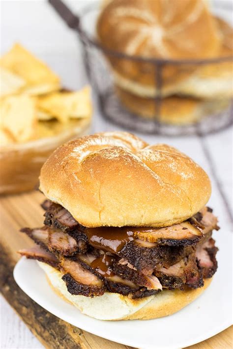 Smoked Brisket Sandwich | Includes tips for how to smoke brisket at home!