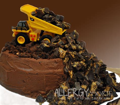 Allergy Free Dump Truck Birthday Cake (top 8 free, gluten free, vegan) | Allergy Cookie