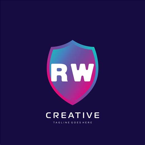 RW initial logo With Colorful template vector 22865424 Vector Art at Vecteezy