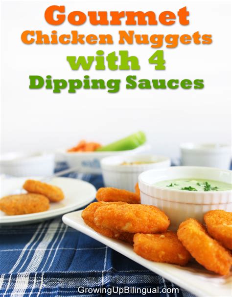 #ad Spicy and Cheesy Chicken Nuggets With Four Dipping Sauces - Growing Up Bilingual