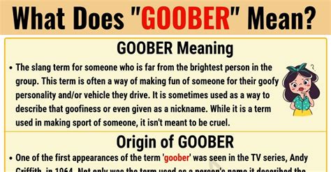 Goober Meaning: What Does Goober Mean? with Useful Examples • 7ESL | Slang words, Meant to be ...