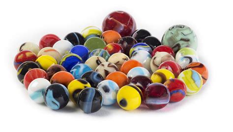 Glass Marbles Bulk, Set OF 50, (48 Players and 2 Shooters) Assorted Colors, Styles, and Finishes ...