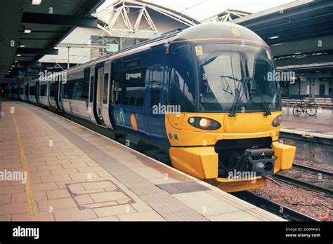 Leeds, UK - 25 June 2021: A electric passenger train (Class 333 ...