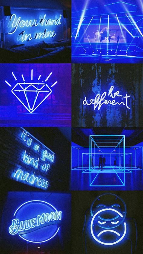 Midnight Blue Neon Midnight Blue Dark Blue Aesthetic Wallpaper - Draw-fidgety