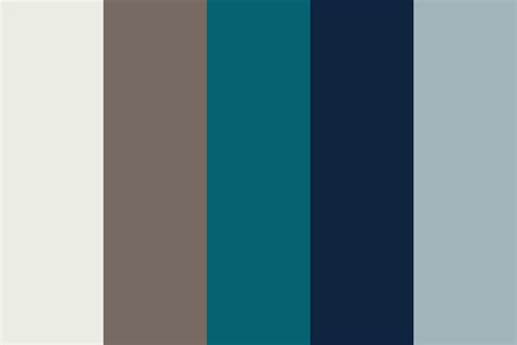 sand grey teal navy blue Color Palette